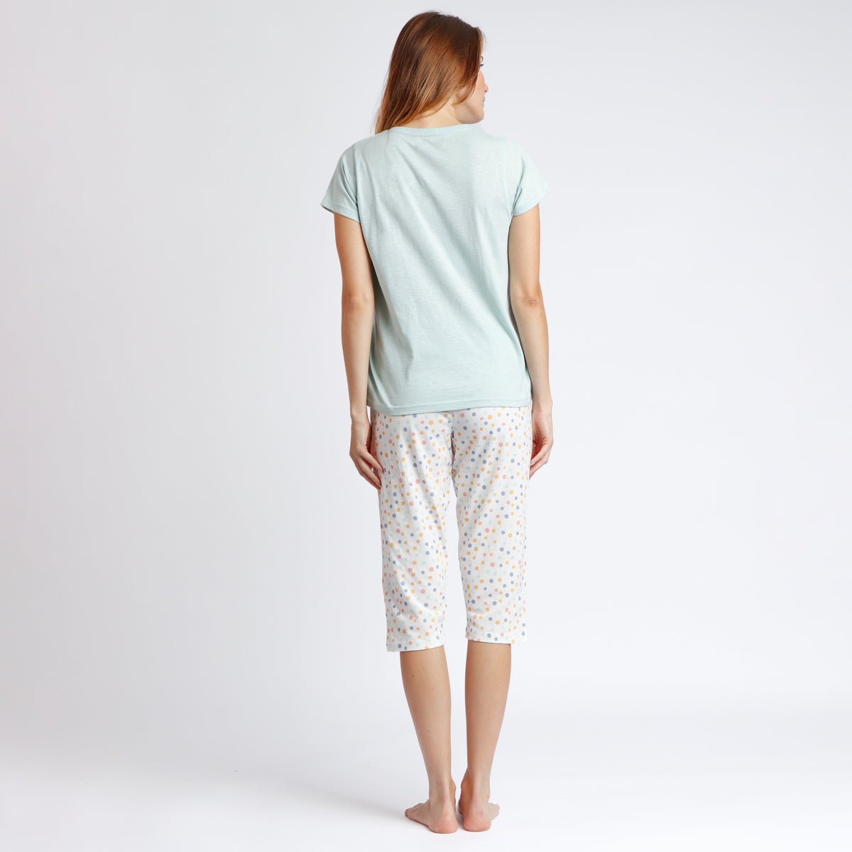 Pigiama donna capri tiffany con pois Admas 62588