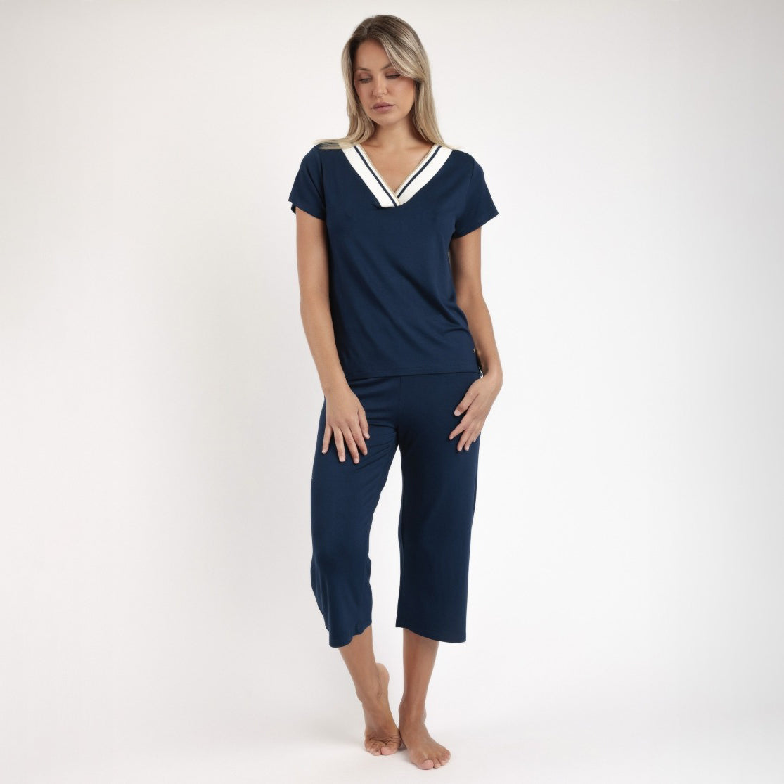 Pigiama donna pantalone capri viscosa Admas