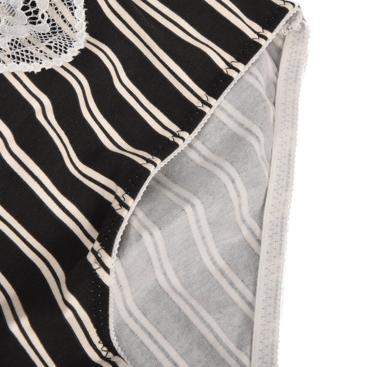Slip midi Jadea 6323 nero + blu in cotone elasticizzato e pizzo 2 pz