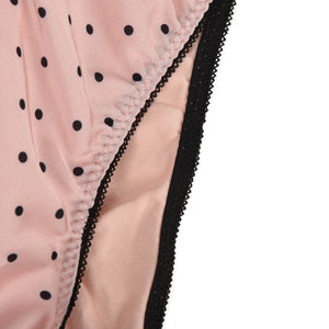 Slip midi Jadea 6327 pesco + seta a pois in cotone elasticizzato 2 pz