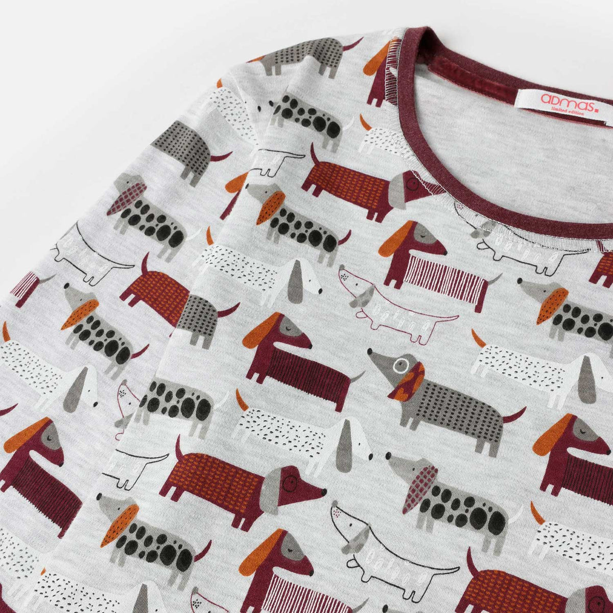 Pigiama bambina caldo cotone con bassotti Admas 63354