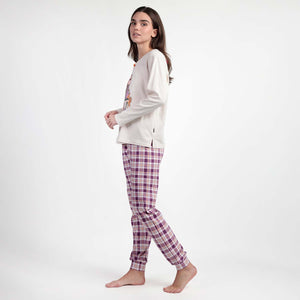 Pigiama donna in caldo cotone tartan Santoro 63384