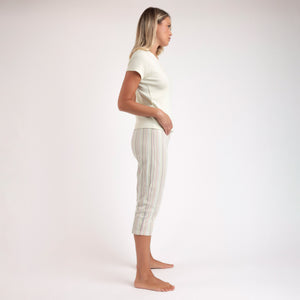 Pigiama Donna in cotone elasticizzato pantalone capri Admas 63568