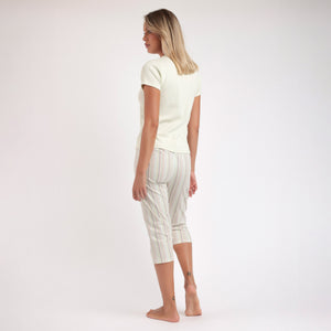 Pigiama Donna in cotone elasticizzato pantalone capri Admas 63568