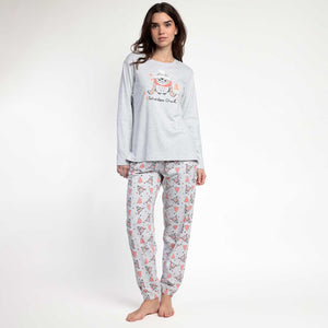 Pigiama donna con gufo caldo cotone Admas 63592