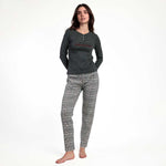 Pigiama donna maglia a costine Admas 63620