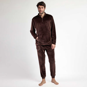 Pigiama uomo in ciniglia collo alto Admas 63795