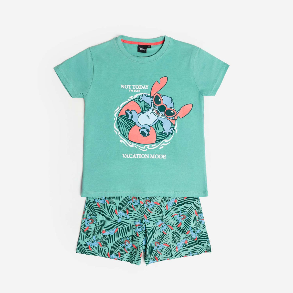 Pigiama corto ragazza 100% cotone Stitch Disney 64242