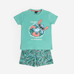 Pigiama corto ragazza 100% cotone Stitch Disney 64242