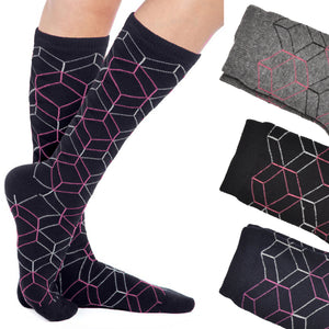 Calze lunghe gambaletto caldo cotone Meritex 6589 A 3 paia
