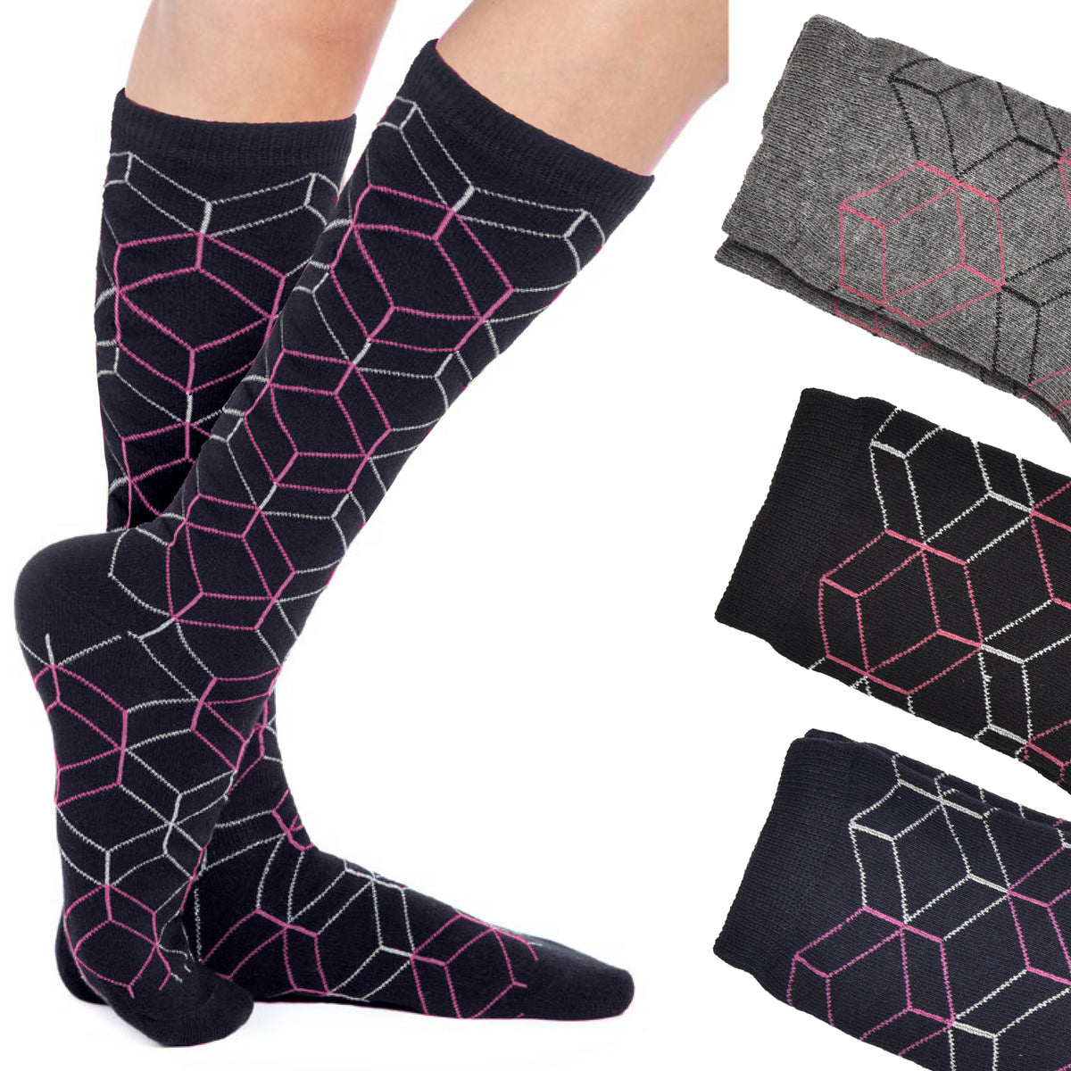 Calze lunghe gambaletto caldo cotone Meritex 6589 A 3 paia
