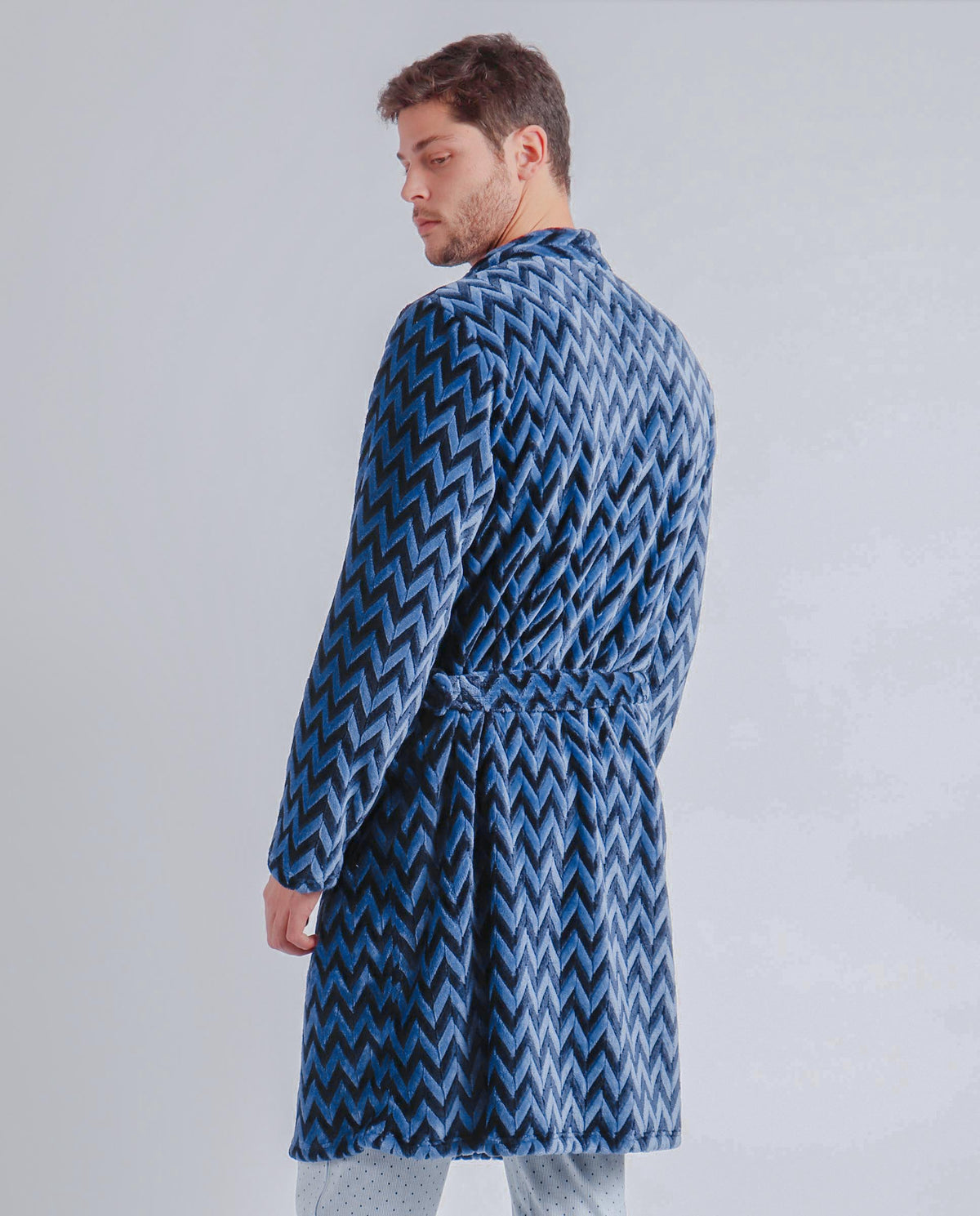 Vestaglia lunga raffinata uomo pile coral Admas 67056