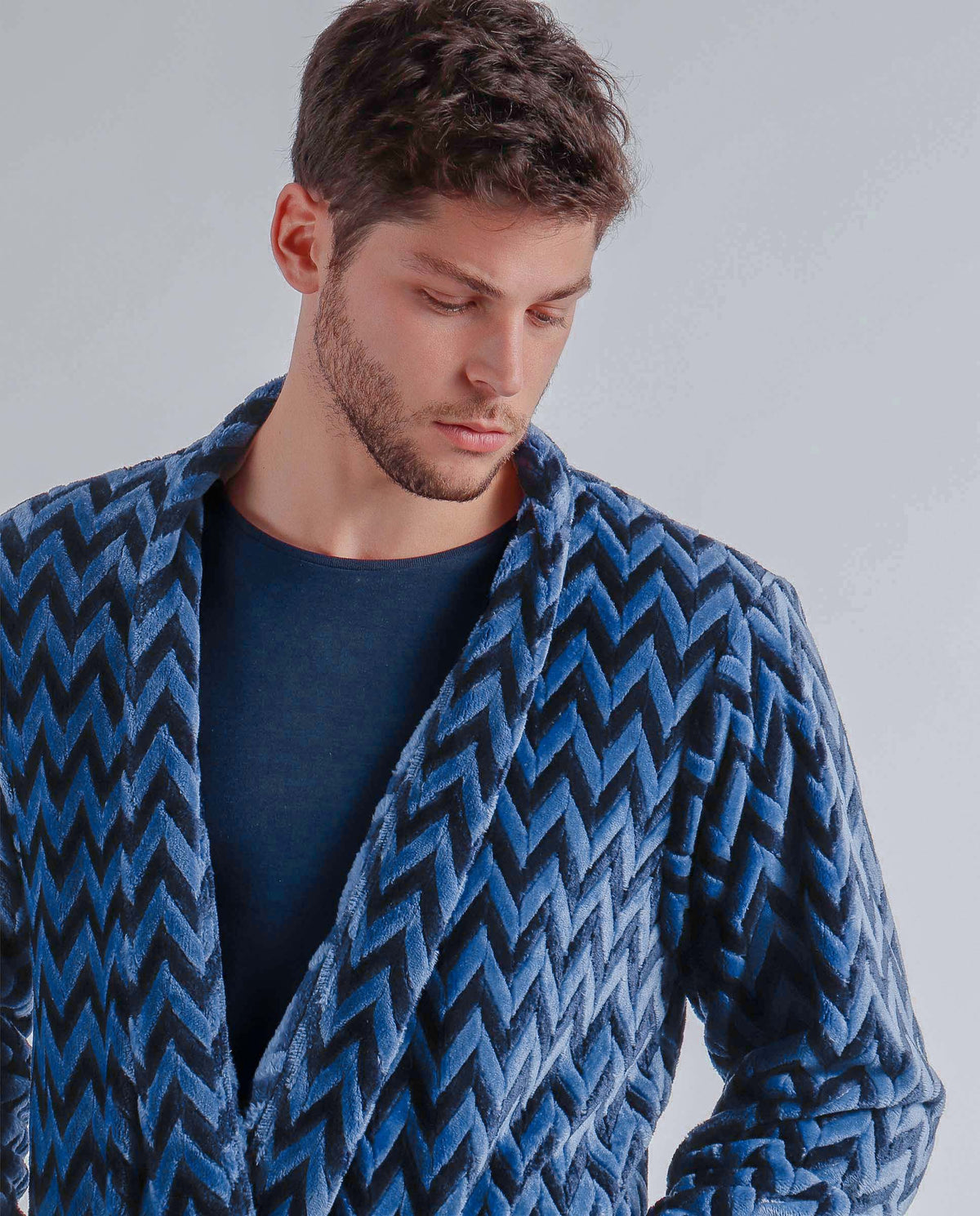 Vestaglia lunga raffinata uomo pile coral Admas 67056