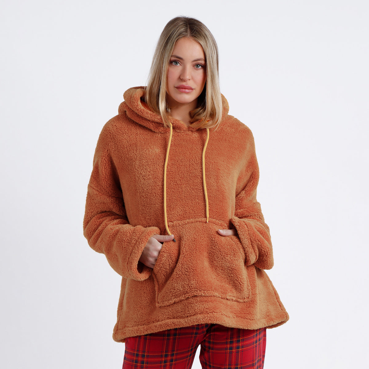 Felpa con cappuccio in pile coral giacca da camera Admas 67096