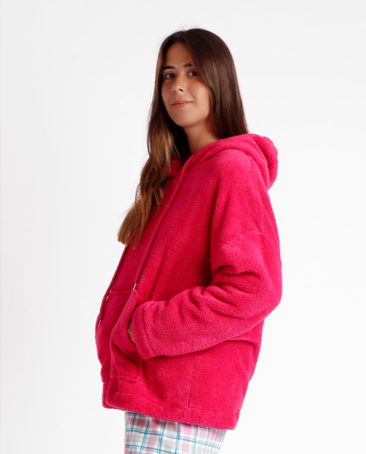 Felpa con cappuccio in pile coral giacca da camera Admas 67096