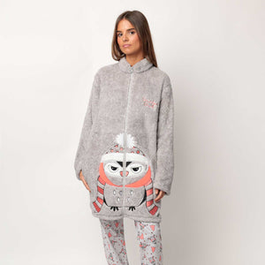 Giacca da camera donna in coral gufetto Admas 67279