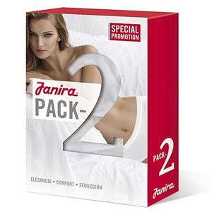Slip midi con tassello 100% spugna di cotone Janira esencial - 2 pezzi