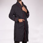 Vestaglia lunga uomo invernale Cippi 6873 caldo pile grigio piombo