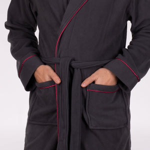 Vestaglia lunga uomo invernale Cippi 6873 caldo pile grigio piombo