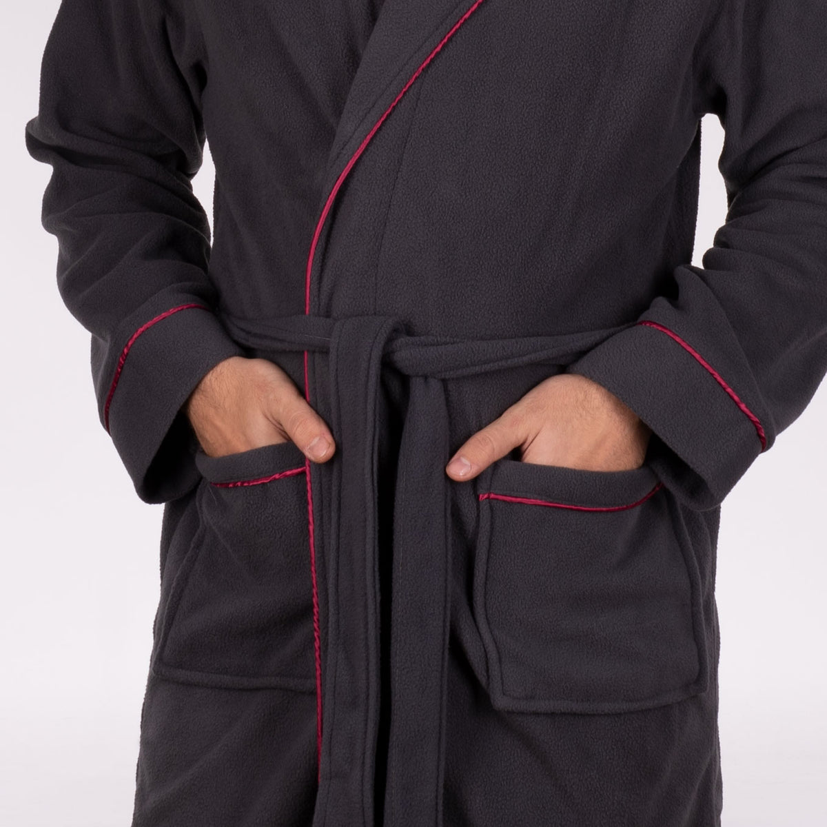 Vestaglia lunga uomo invernale Cippi 6873 caldo pile grigio piombo