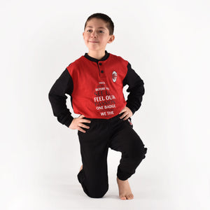 Pigiama bambino AC Milan serafino caldo cotone B2MI15115 rosso