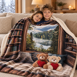 Coperta con stampa digitale orsacchiotti e sherpa Zambaiti coccola
