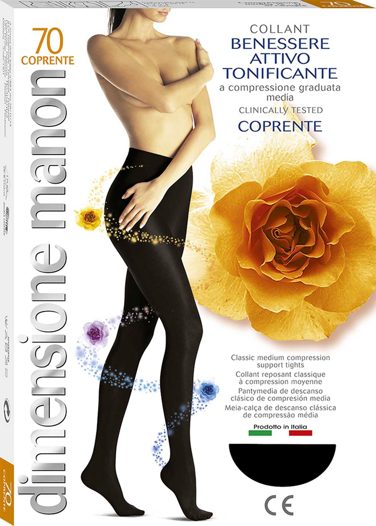 Collant cabifi 70 den coprente a compressione graduata media
