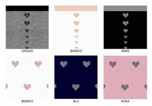 Calze bambina Meritex 7541 cuori in cotone 6 paia