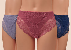 Slip donna Jadea 791 cotone e pizzo 3 pezzi