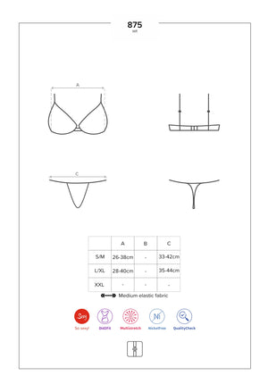 Sexy completino Obsessive 875-SET-1 trasparente
