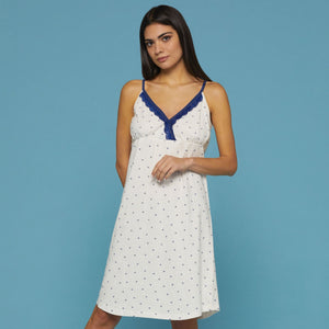 Camicia da notte donna Cippi 9139-B-S23 panna 100% cotone