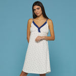 Camicia da notte donna Cippi 9139-B-S23 panna 100% cotone