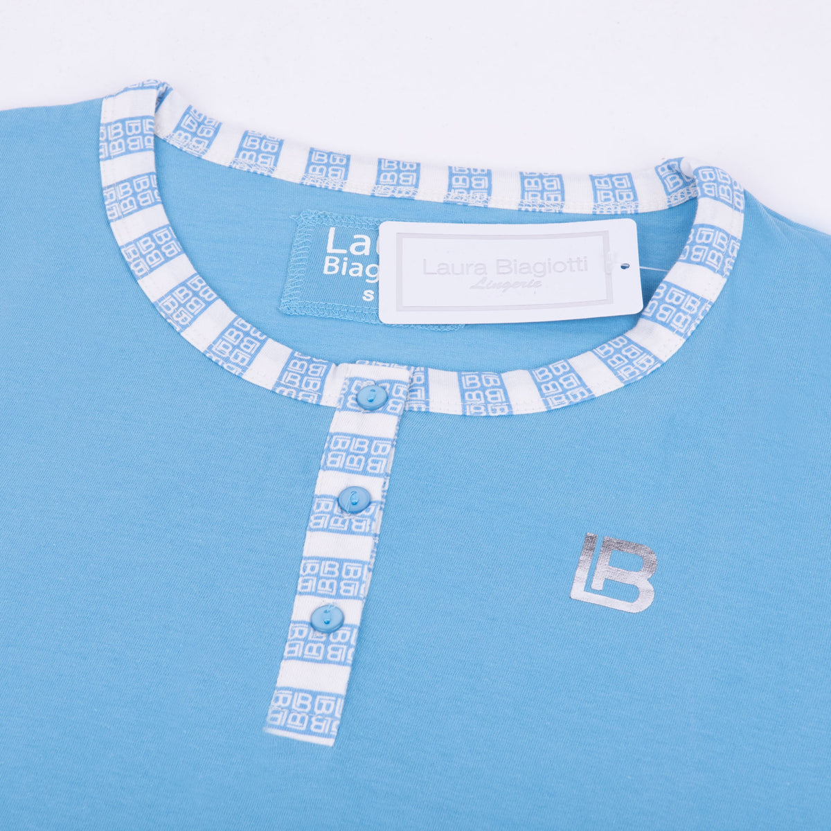 Pigiama donna Laura Biagiotti 96380 corto azzurro