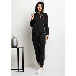 Tuta donna felpata nera Laura Biagiotti BOS 96579S
