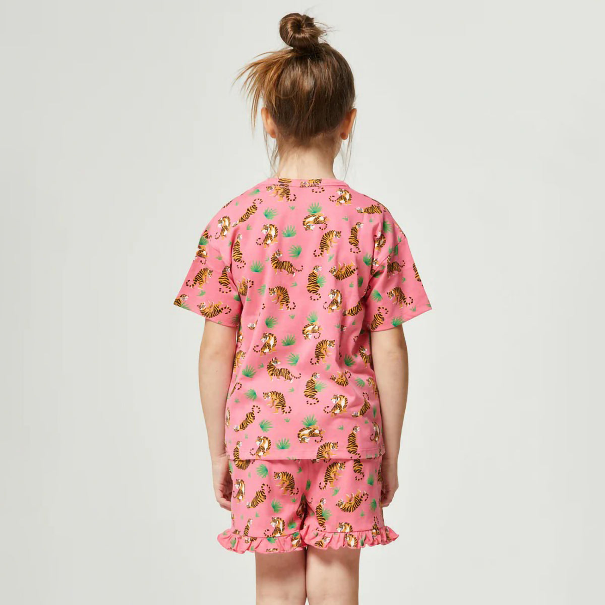 Pigiama bimba corto stampa tropicale Pompea Spinoza