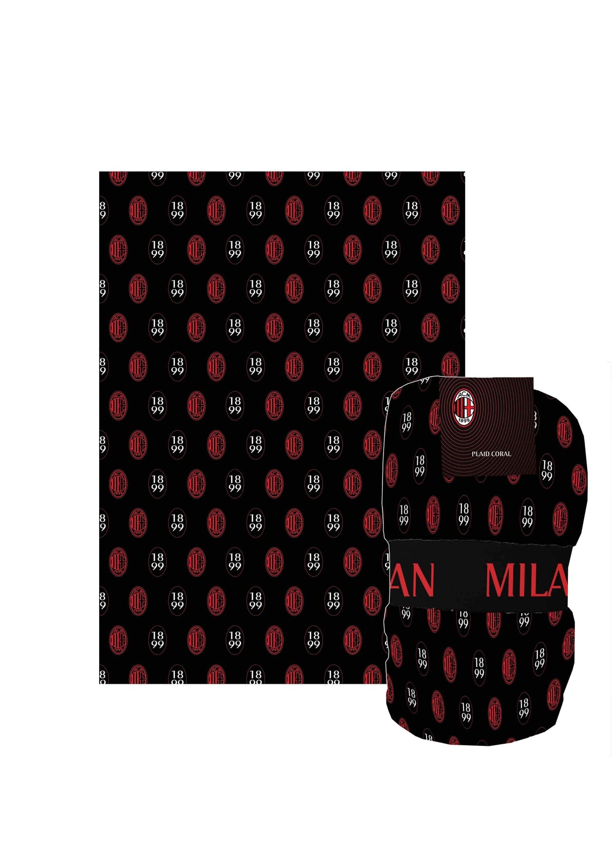 Plaid in Coral soft touch Milan nero 150x210 ufficiale