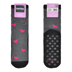 Calze antiscivolo donna Meritex 9928 Grigio + Fucsia