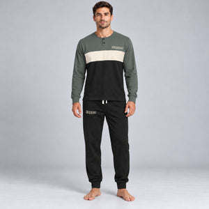 Pigiama uomo in caldo cotone scollo a serafino Kappa KMW25018