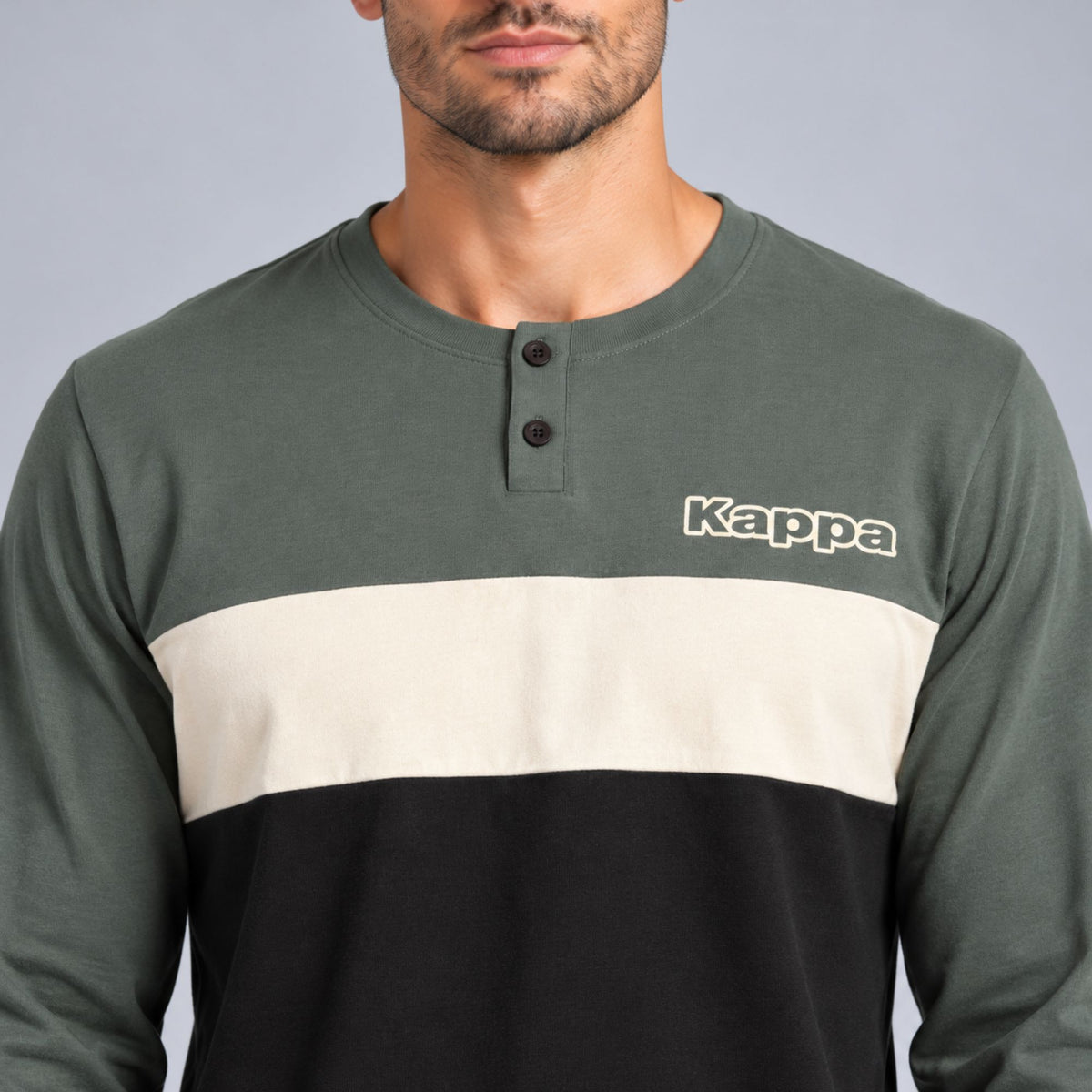 Pigiama uomo in caldo cotone scollo a serafino Kappa KMW25018