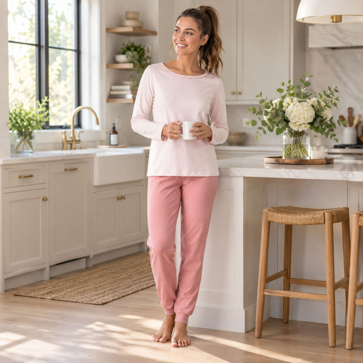 Pigiama donna in caldo cotone minimal Lovable L0F3K