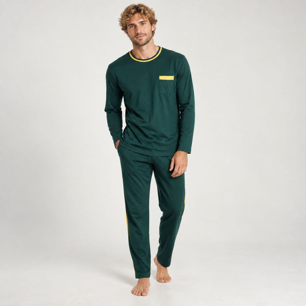 Pigiama uomo in 100% caldo cotone Lovable L0F48