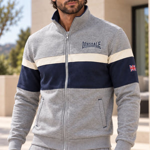 Tuta uomo in felpa garzata full zip Lonsdale LOUAI26187