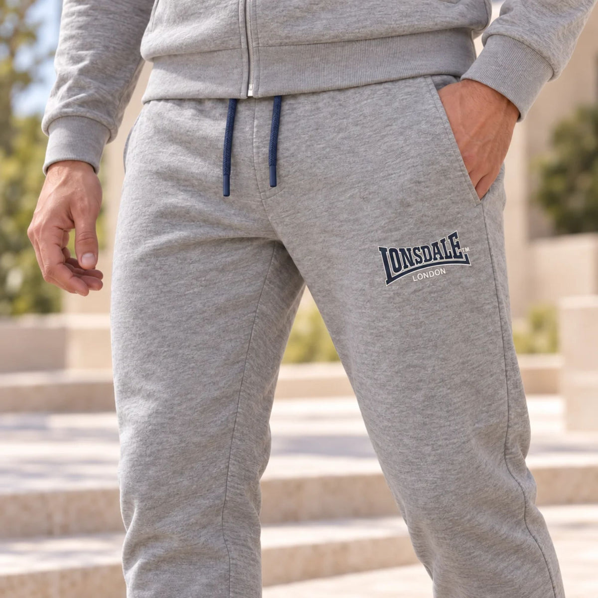 Tuta uomo in felpa garzata full zip Lonsdale LOUAI26187