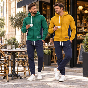 Tuta uomo in felpa garzata con cappuccio Lonsdale LOUAI26193