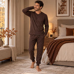 Pigiama uomo in cotone scollo serafino Lovable L0ET6