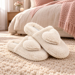 Pantofole donna in eco-pelliccia cuoricini Noidinotte PF3303