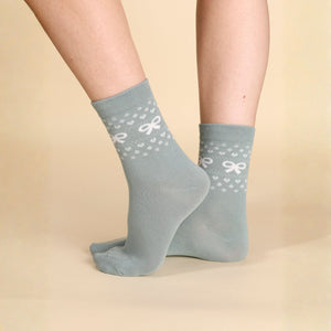Calza midi donna con fiocchetti caldo cotone Noidinotte 1596