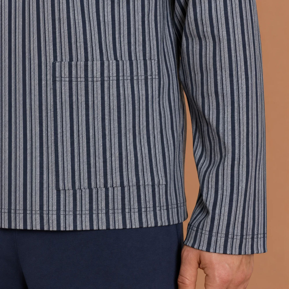 Pigiama uomo in caldo cotone maglia aperta Ragno UA73N7/UA73N6