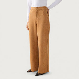 Pantalone donna scamosciato vita alta a palazzo Ysabel Mora 70477