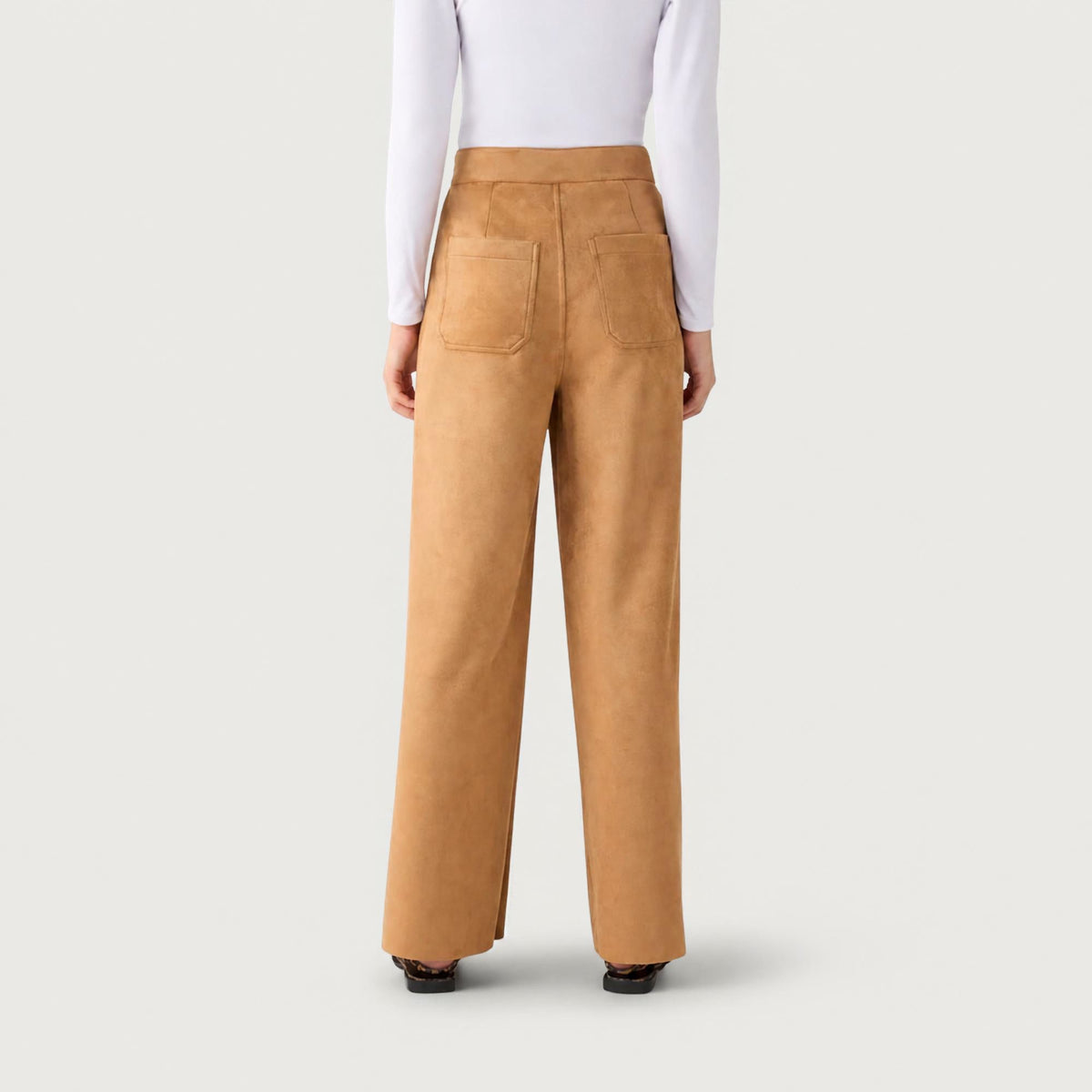 Pantalone donna scamosciato vita alta a palazzo Ysabel Mora 70477